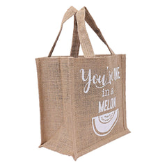 Kuber Industries 3 Pieces Small Size Men's and Women's Reusable Eco-Friendly Multipurpose Jute Hand Bag (Brown, Grey & Black),CTKTLUG927