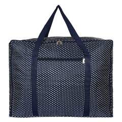 Kuber Industries Travel Duffle Bag For Women Men|Dot Print Large Size Underbed Storage Bag|Polyester Waterproof Wardrobe Organizer|Pack of 2 (Blue)