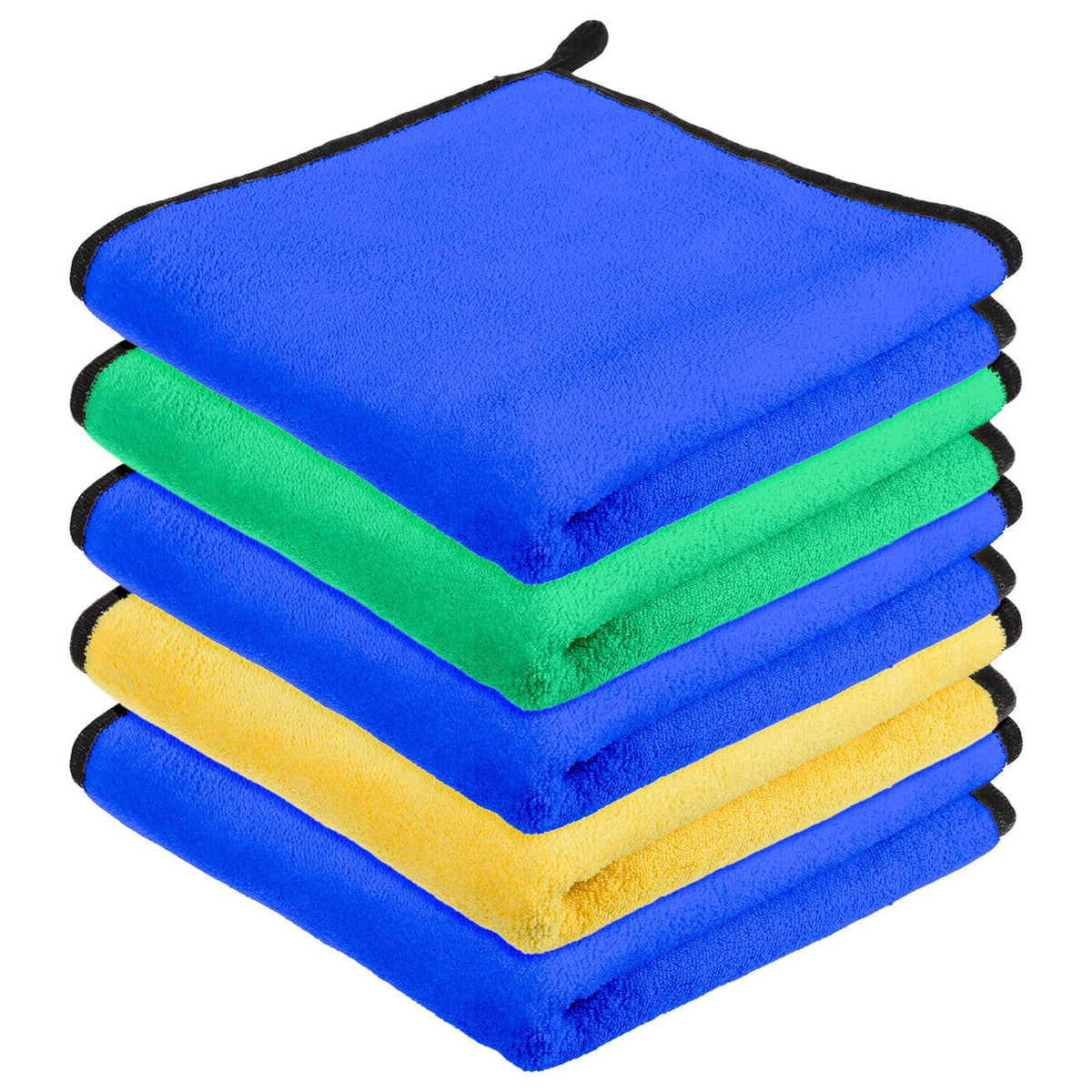 Heart Home Cleaning Towel | Reusable Cleaning Cloths for Kitchen | Duster Towel for Home Cleaning | 400 GSM Cleaning Cloth Towel with Hanging Loop | 40x60 | Pack of 5 | Multi