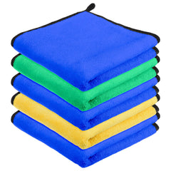Heart Home Cleaning Towel | Reusable Cleaning Cloths for Kitchen | Duster Towel for Home Cleaning | 400 GSM Cleaning Cloth Towel with Hanging Loop | 40x60 | Pack of 5 | Multi