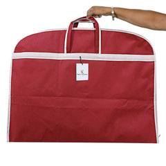 Kuber Industries Foldable 10 Piece Non Woven Coat Cover, Maroon and Brown