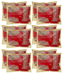 Kuber Industries 12 Pieces PVC Single Packing Saree Cover, Gold (CTKTC4040)