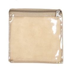 Kuber Industries Laminated Jewellery Organiser With 10 Transparent Pouch (Gold)