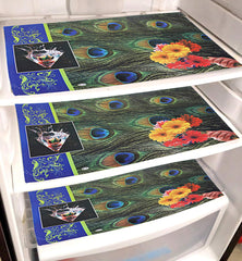Kuber Industries PVC 6 Pieces Reversible Fridge Drawer Mats (Multi) -CTKTC7116