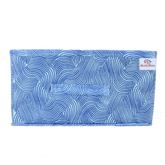 Heart Home Laheriya Print Non Woven Fabric Modular Closet Organizer Box with Handle for Cube Storage Units in Closet, Bedroom to Hold Clothing,T-Shirts,Leggings, Accessories (Blue)-HHEART15985