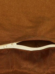 Heart Home Jute Blend Decorative Square Throw Pillow Cover Cushion Covers Pillowcase, Home Decor Decorations for Sofa Couch Bed Chair 16x16 Inch-Pack of 4 (Brown)