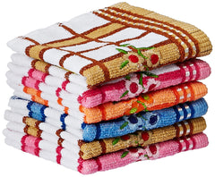 Kuber Industries 6 Piece 144 GSM Cotton Face Towel Set - Multicolour (HEHEHEV102)