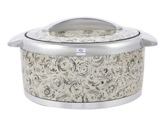 Heart Home Designer Inner Steel Casserole with Lid, 2000ml- Pack of 2 (Brown)-HS42KUBMART25019