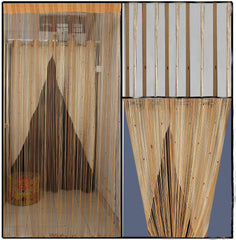 Kuber Industries Polyester Decorative String Thread Room Door Curtain 7 Feet (Multi) -CTKTC12763