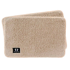 Kuber Industries Floor |Stylish Door Mat|Durable & Easy to Maintain|Multi-Utility Floor for Living Room,Bedroom,Bathroom,Kitchen,Entrances|40 x 60 cm, Khaki, Pack of 2