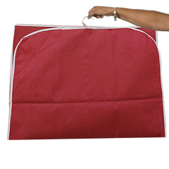Kuber Industries Blazer/Suit Cover|Easily Foldable & Non Woven Fabric|Bag with Zipper Closure|Cloth Organizer for Dust Proof Jacket|Size 90 x 62 x 1 CM, Pack of 12 (Maroon)
