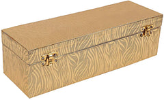 Kuber Industries Wooden One Rod Bangle Storage Box (Gold) -CTKTC08705