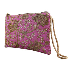 Kuber Industries Floral Design 2 Pieces Polyester Handcrafted Embroidered Women Handbag (CTKTC4407),Multicolour,Standard