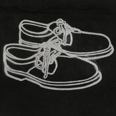 Heart Home 18 Piece Non Woven Travel Shoe Cover, String Bag Organizer, Black CTHH16023