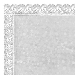 Heart Home Transparent 3D Design PVC 6 Seater Dining Table Cover 60"x90"(Silver)- HEART982