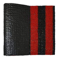 Heart Home Rubber Strips Design Door Mat for Porch/Kitchen/Bathroom/Laundry Room, 24"x72" (Red) 54HH4005.