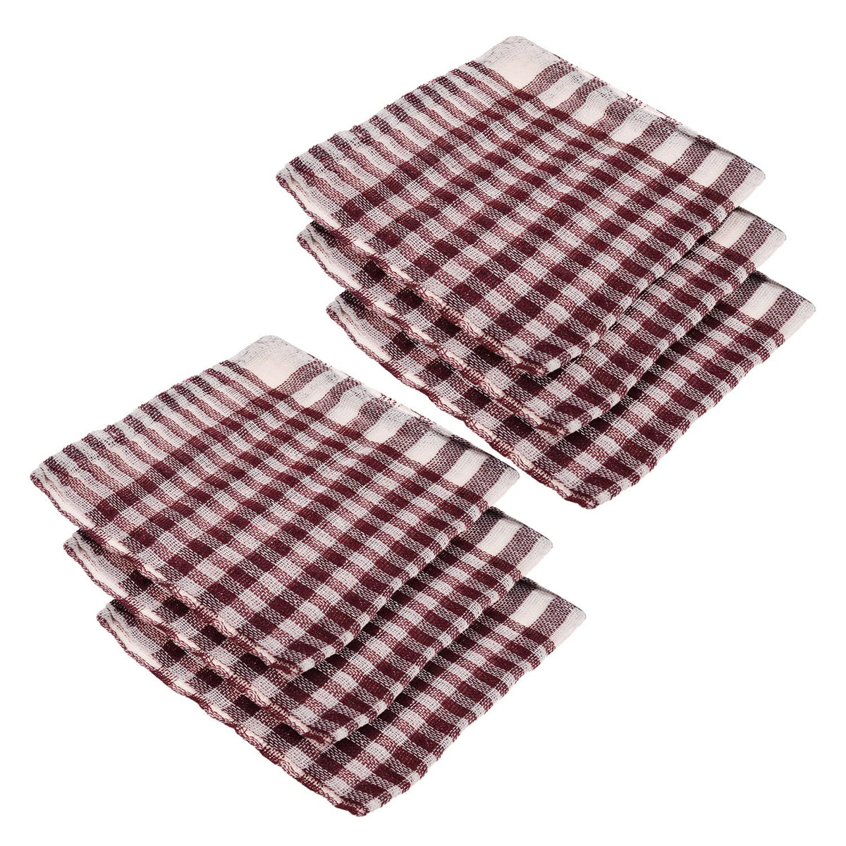 Kuber Industries Duster | Wet Dry Cleaning Napkin | Cotton Kitchen Duster | 300 GSM Kitchen Cleaning Clothes | Pocha For Kitchen | Car | Desk | Fan | Set of 6 | 101 | Maroon