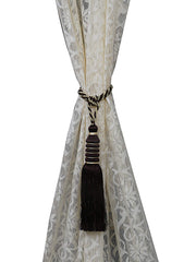 Kuber Industries Polyester 12 Pieces Curtain Tie Back Tassel Set (Brown) -CTKTC12877