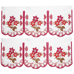 Kuber Industries Floral Cotton 2 Piece 3 Seater Sofa Cover, CTKTC028692 (White & Pink, Standard)