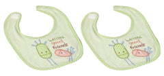 Heart Home Unisex Baby Cotton Super Bib, Baby Bib, Washable, Stain And Odor Resistant-Pack of 2 (Yellow)-HS43HEARTH25508