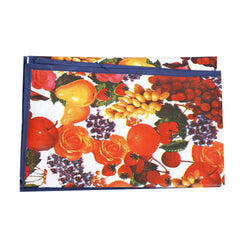 Kuber Industries Fruits Design PVC Reversible Food Mat Mattress Protector Bed Server (Red & Blue) CTKTC33203