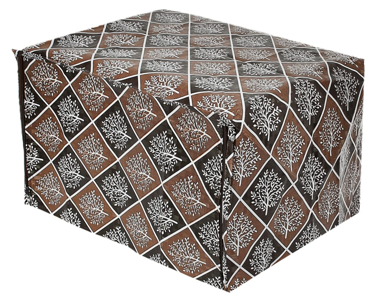 Heart Home PVC Tree Printed Microwave Oven Cover, Dustproof Machine Protector Cover,20 LTR. (Coffee)-50HH01233