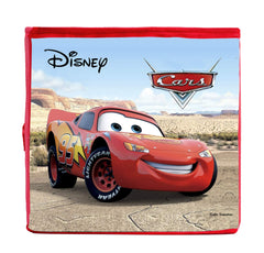 Kuber Industries Disney Cars Print Non Woven Fabric 4 Pieces Foldable Large Size Cloth Storage Box Toy, Books Wardrobe Organiser Cube with Handle (Brown)-KUBMART02330