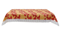 Kuber Industries Leaf Print PVC Table Cover for Denter Table and 4 Seater Center Table,Gold-KUBMART11756, Standard