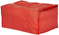 Kuber Industries Hathkadi 6 Piece Cotton Saree Cover, Red