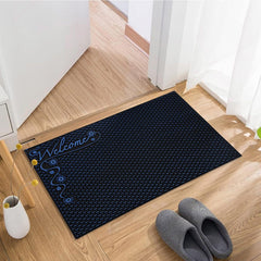 Heart Home Door Mat | Rubber Mud Trapper Mat | Welcome Mat | Floor mat | Door Mat for Home Entrance | Bathroom Mat | Entry Way Doormat | Pack of 2 | Black & Blue