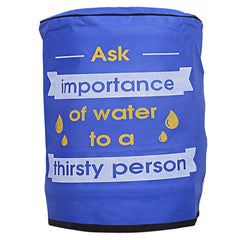 Kuber Industries Rexine 2 Pieces Water Dispenser Bottle Cover with Rexine Water Level Indication 20 Litre (Red & Blue)-CTKTC13527