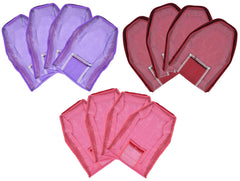 Kuber Industries 12 Piece Non Woven Blouse Cover with Front Transparent Window with Attached Pocket Set (Purple & Maroon & Pink)