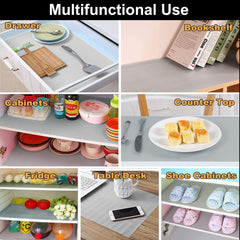 Kuber Industries Duty Diamond/Dots Shelf Liners, Non-Slip Drawer Liner Cabinet Pad Refrigerator Mat No Odor for Home and Kitchen-45X500 cm (5 Mtr,Grey)-KUBMART11715