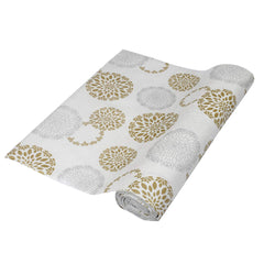 Kuber Industries Kitchen Drawer/ Cabinet Shelf Mat|Flower Design With PVC Material|Adjustable Size 5 MTR Roll (Cream)-KUBMART03005, Polyvinyl Chloride