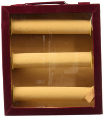 Kuber Industries 2 Rods Transparent Bangle Organizer Box Velvet Coated Jewelry Storage Case Standard Multi (VAR48_Maroon)