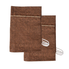 Kuber Industries Bolster Covers | Cotton Bolster Cover Set | Diwan Bolster Cover Set | Bolster Pillow Cover | Khakhi Printed Masand Cover | 16x32 Inch | Pack of 4 | Brown