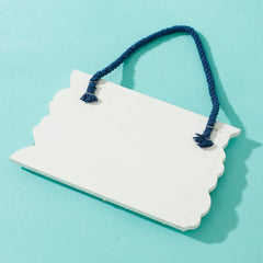 Kuber industries Door Decor Panel|Wall Hanging Wooden Frame Board|Decorative Items for Living Room, Bedroom, Entrance (White)