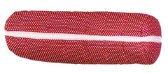 Kuber Industries Dots Print Watch Case,Bangle Box/Wrist Watch Holder/Watch Organizer/Bracelet Pouch Zip Top Watch Case With One Roll (Red)
