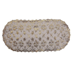 Heart Home PVC Table Runner (Gold), Standard, (CTHH08572)