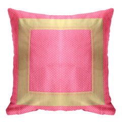 Kuber Industries Dot Print Soft Decorative Square Cushion Cover, Cushion Case For Sofa Couch Bed 16x16 Inch- Pack of 4 (Light Pink)