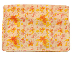 Heart Home Flower Design Non-woven Foldable Saree Cover/Clothes Storage Bag/Wardrobe Organizer With Transparent Window- Pack of 12 (Yellow)-44HH0399