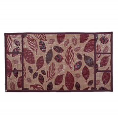Kuber Industries Leaf Design PVC Microwave Oven Top Cover 25 Liter with Utility 4 Pockets (Gold) - CTKTC040716