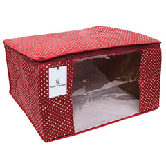 Kuber Industries Cotton 3 Pieces Three Layer Quilted Extra Large Saree Cover (Maroon)-CTKTC013477