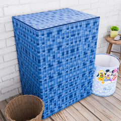 Heart Home Washing Machine Cover | Shelf Check Washing Machine Cover | Soft PVC | Top Load Semi-Automatic Washing Machine Cover | Blue