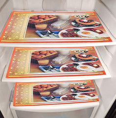 Kuber Industries PVC 6 Pieces Reversible Fridge Drawer Mats (Multi) -CTKTC7116