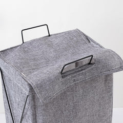 Homestic Laundry Basket For Clothes|Foldable Laundry Hamper|Basket For Toys, Dirty clothes, Storage "40 LTR" (Grey)