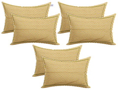 Heart Home Rhombus Design Set of 6 Soft & Smooth Cotton Pillow Cover 18 x 28 inch (Brown)