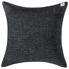 Heart Home Set of 5 Decorative Hand Made Jute Throw/Pillow Cushion Covers, 16x16 Inch (Black), Standard (HS_36_HEARTH018304)