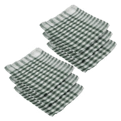 Kuber Industries Duster | Wet Dry Cleaning Napkin | Cotton Kitchen Duster | 300 GSM Kitchen Cleaning Clothes | Pocha For Kitchen | Car | Desk | Fan | Set of 6 | 101 | Green