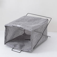 Homestic Laundry Basket For Clothes|Foldable Laundry Hamper|Basket For Toys, Dirty clothes, Storage "40 LTR" (Grey)